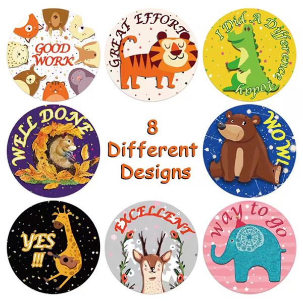 Cute Animals Motivational Personalised Teacher Stickers For Reward Encourage Students