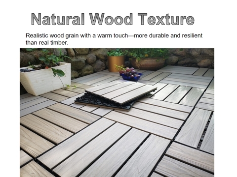 WPC Interlocking Decking Tiles No Tools Required DIY Installation