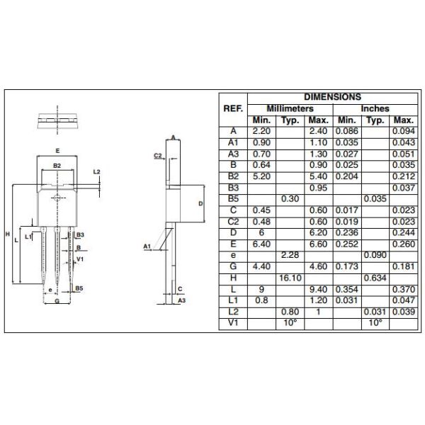 T410-600B-TR Triacs Sensitive Gate Electronics Integrated Circuits Power Mosfet Transistor 4A TRIACS