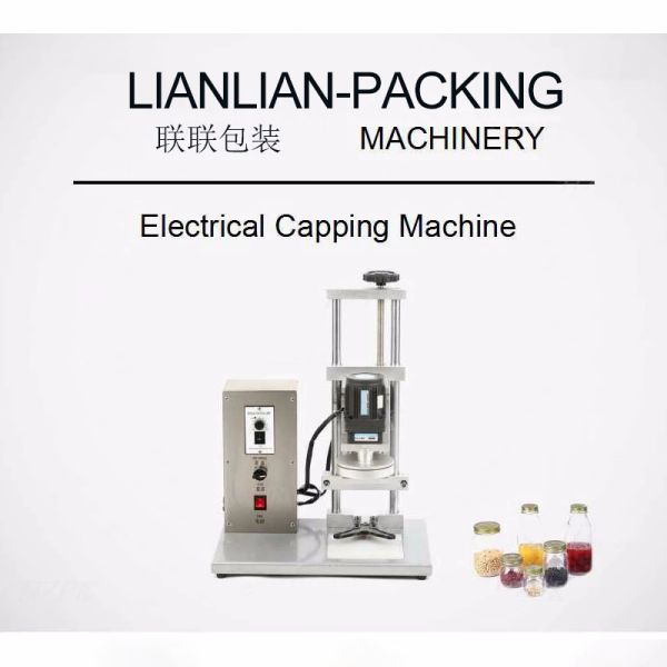 Auto Feeding Capping Machine for Glass Bottles and Jars 20 KG Capacity CE Certified