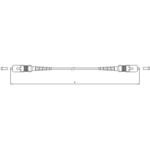 9 /125μm Simplex 10M 2.0mm SC UPC - SC UPC Fibre Optic Patch Cable G657A1 LSZH Yellow For CATV And CCTC Application