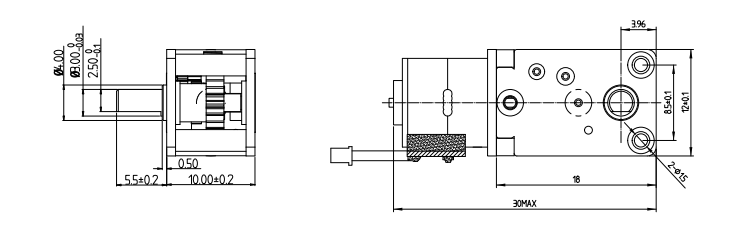 3V 5V Precious 10mm Diameter 18 Degree Step Angle Geared DC Stepper Motor With Metal Gearbox Horizontal Gear Reducer