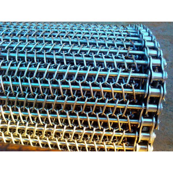 304L Stainless Mesh Conveyor Wire Belt 380V 400MM Width