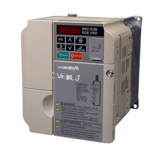 CIMR-VC4A0009BAA compact three-phase AC variable frequency drive from the V1000 Series, offering robust control for industrial motors