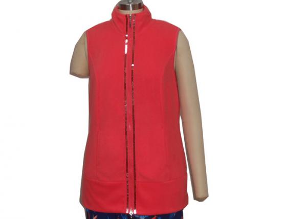 Buy Trendy Beading Ladies Sleeveless Cardigan Waistcoats , Womens Sleeveless Vest Jacket at wholesale prices