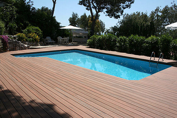 ISO14001 Capped Composite Deck Boards Co Extruded WPC Plastic Garden Decking Boards
