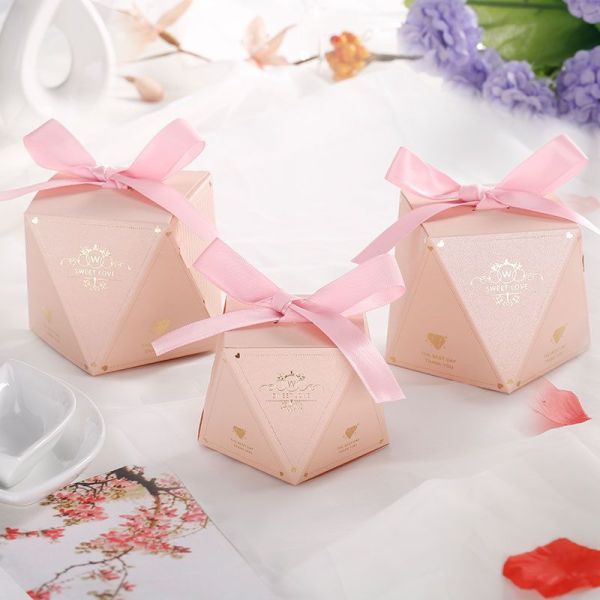 Bright Color Bloom Printed Customized Gift Box Packaging Paper Candy Gift Box