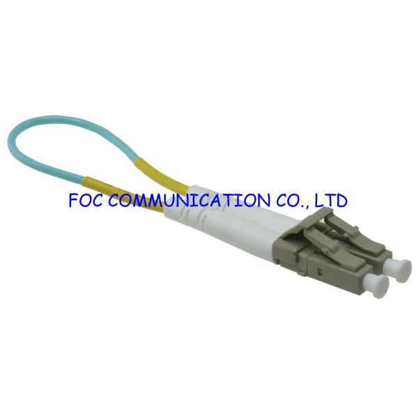 LC / UPC OM3 Loopbacks Telecommunication Fiber Optical Patch Cord Cutomized