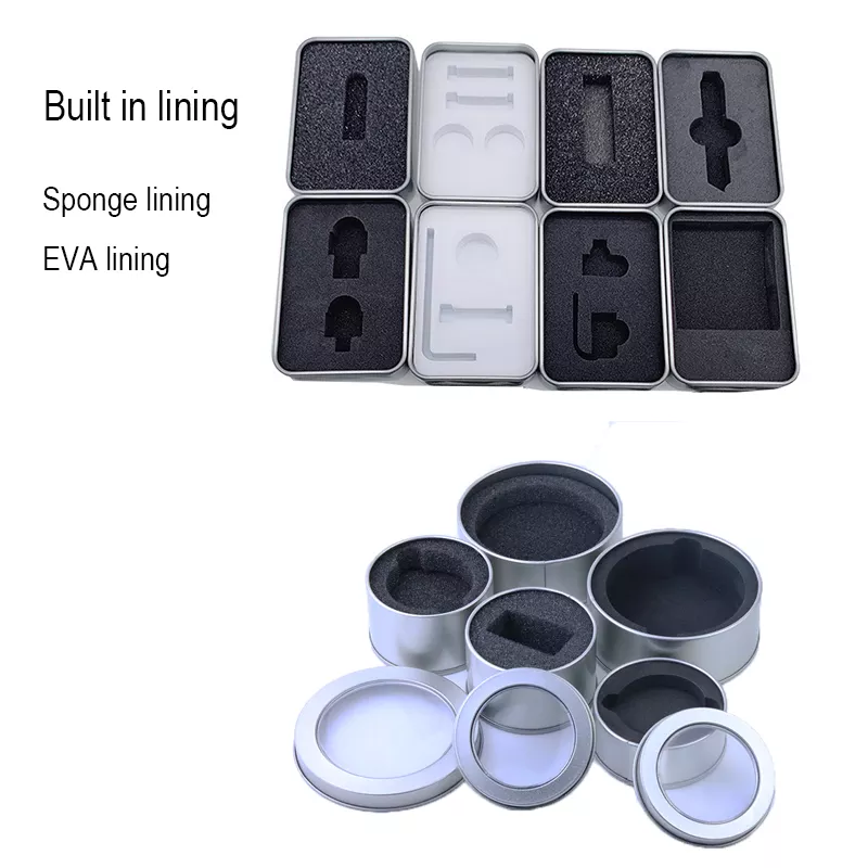 Empty Custom 10g Silvery Metal Cosmetic Jar Sliding Tin Solid Perfume Tin Container