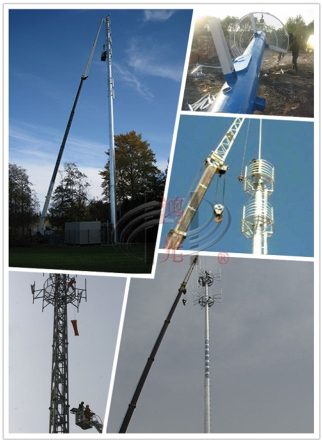 Telecommunication Monopole Antenna Tower Communication Broadcasting Tower