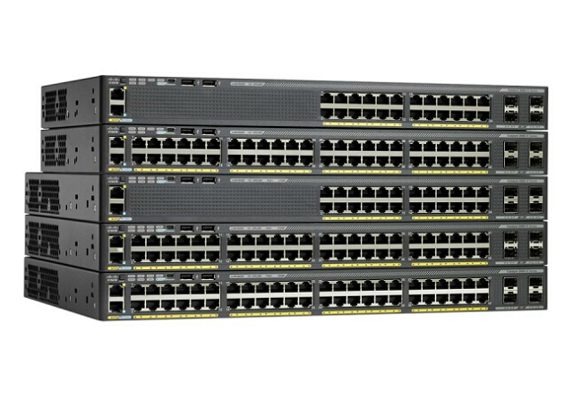 48 Port Ethernet Network Switches WS-C2960X-48LPD-L Managed Switch with POE Function
