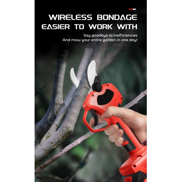 21V Electric Pruning Scissors With Display Lithium Pruning Garden Fruit Tree Branches High Branch Scissors