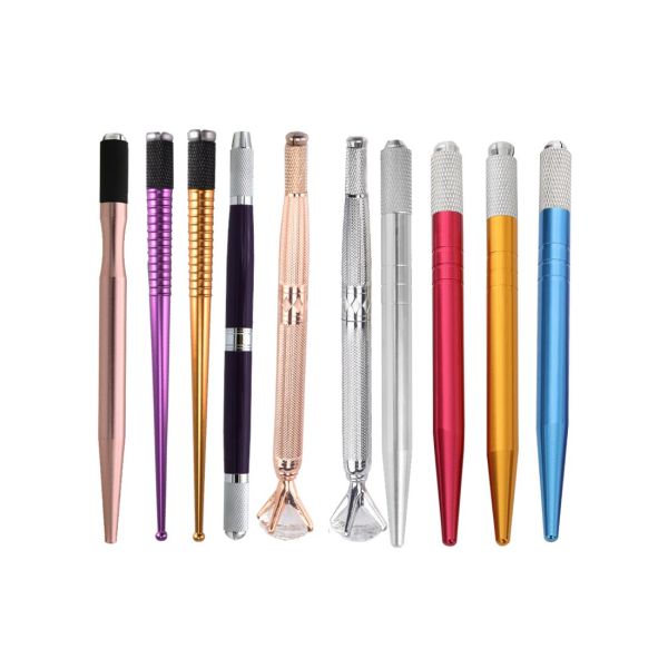 Sterilized Disposable Microblading Manual Pen With Cruved Needle