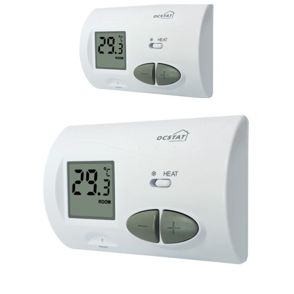 Conventional Or Boilers Non-programmable RF Heating Thermostat Featuring LCD Display Ideal for and Consistent Temperature Control in HVAC Applications