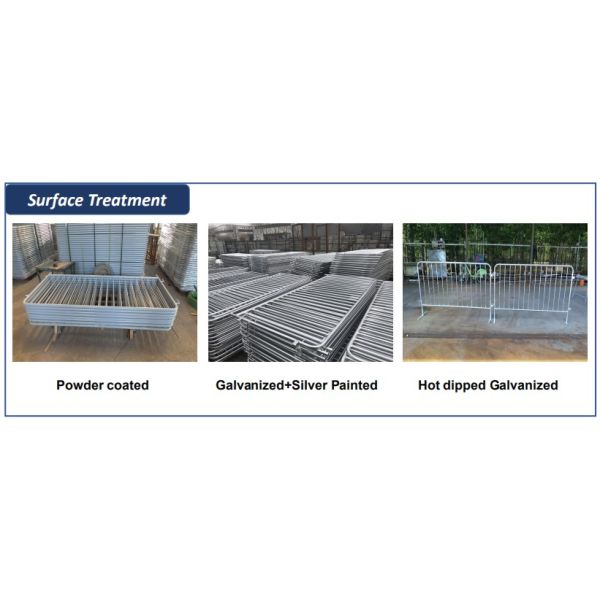 Dipped In Zinc bath Crowd Control Barrier