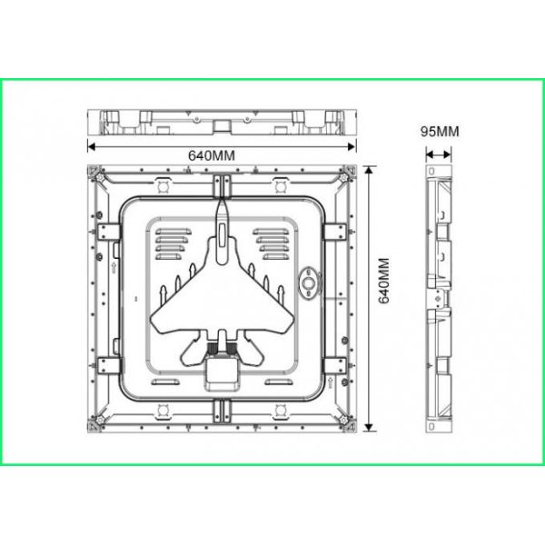 High Resolution Led Video Wall Screen Die Casting Aluminum Customized Size