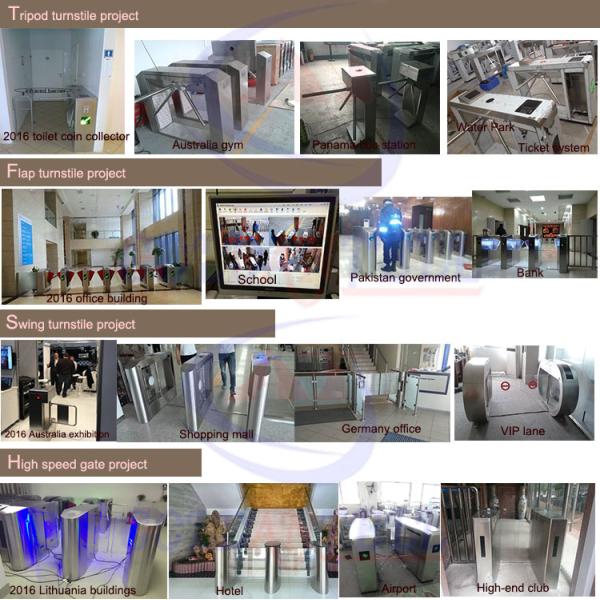 Smart Card Turnstile Electric Retractable Barrier Gate IP54 With RFID Interface