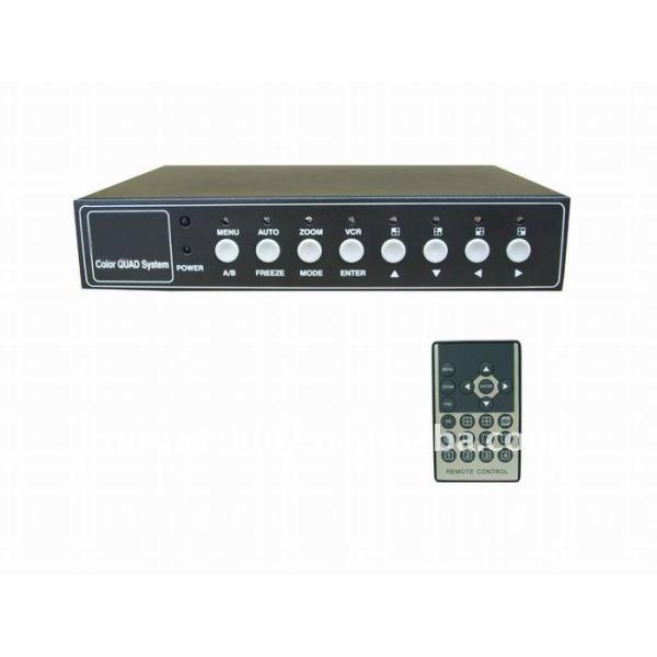 High Resolution CCTV Color Quad Processor Real Time 8 Channel Quad Video Multiplexer