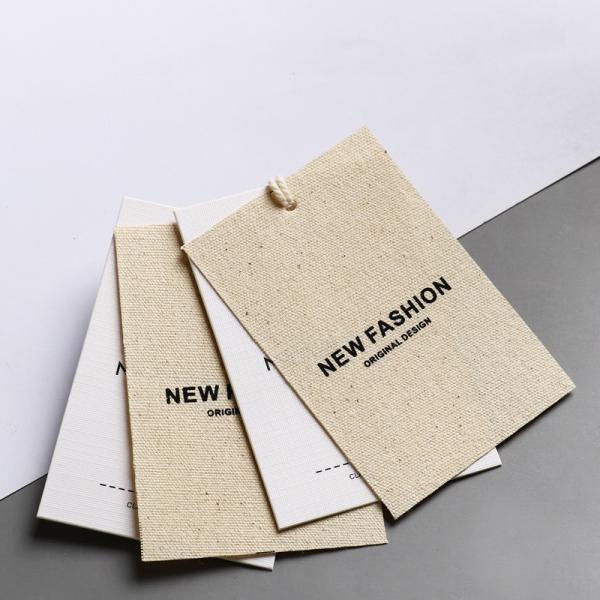 100pcs Debossing Personalized Hang Tags Paperboard Fabric With Eyelet