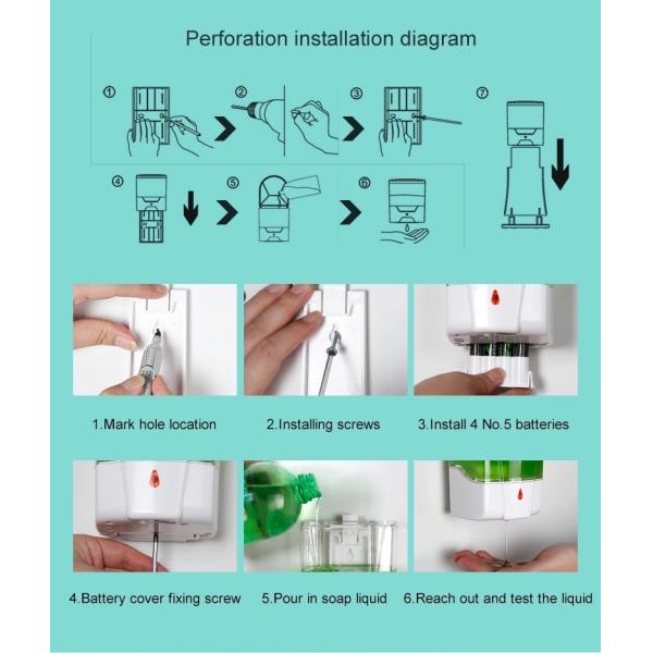 Fast Delivery Automatic Kitchen Alcohol Hand Spray Dispenser Touchless Sensor Wall Mounted Liquid Soap Dispenser