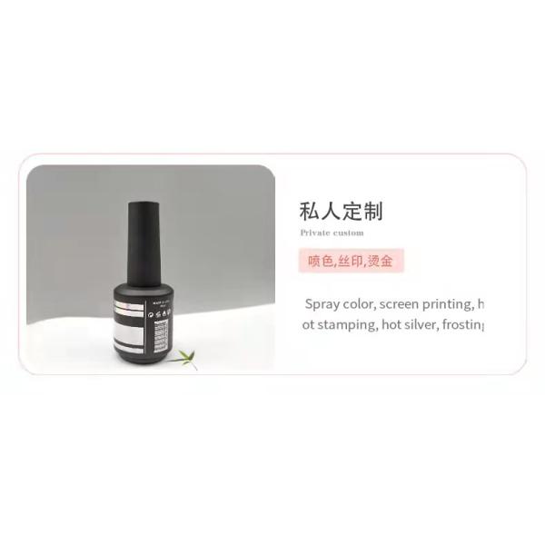 5ml 10ml 15ml empty Refillable glass gel Nail polish bottle with Brush and cap