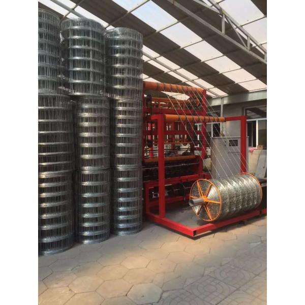 Zinc Aluminum Coating Fence Making Machine , Solid Lock Fixed Knot Deer Fence Machine