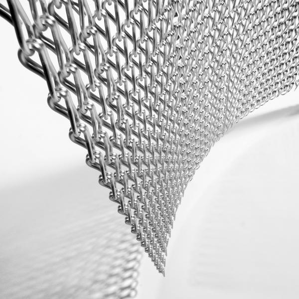High Strength Architectural Metal Mesh Curtain Lightweight Chain Link For Fireproof Decorative