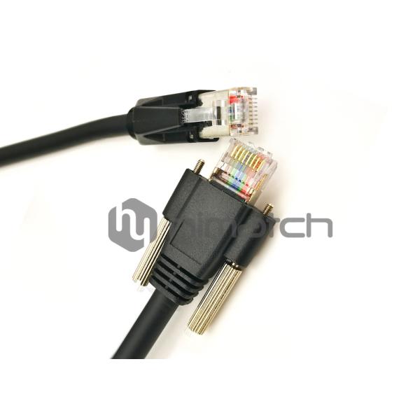 6.2mm Cable OD Gige Vision Cable , RJ45 Ethernet Cable With Thumbscrews