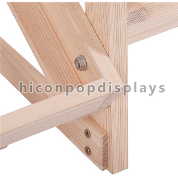 Movable Solid Wooden Wine Display Stand Wine Shelf 4 Layer Sturdy / Durable