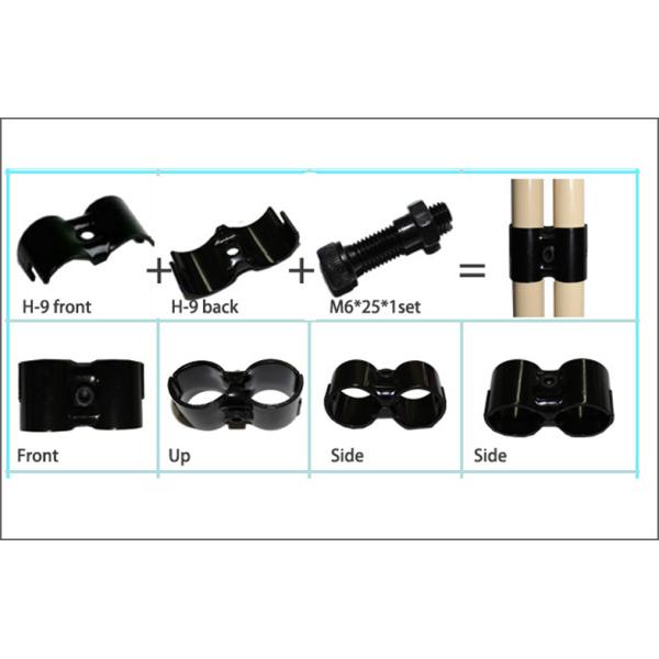 Glossy Chrome Plated Metal Joint Pipe Connector Parallel Pipe Joint System