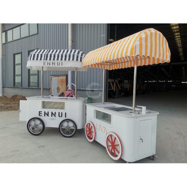 Small Display Showcase Trolley with Cooler Function Customized Trailer Cart in Any Color