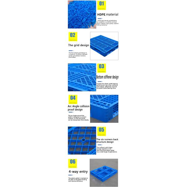 1500x1500 HDPE Rackable Pallets 10T Oversized Plastic Pallets