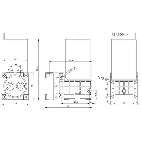 BAXIT Replace KNF Micro Diaphragm Gas Pump PM33871-96 Sampling Vacuum Pump