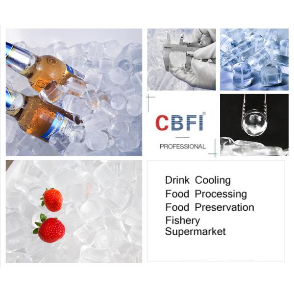10 Tons Solid Flat Cut Ends Edible Tube Ice Machine R404a PLC Control