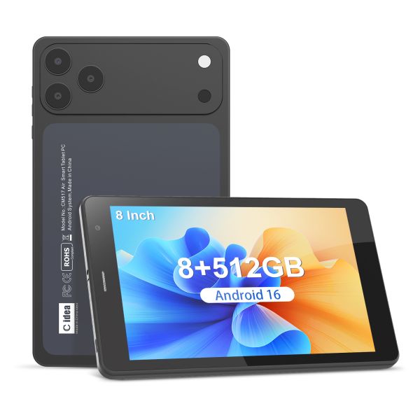 C idea 7 inch Wifi Tablet with Case 8+256GB Storage Quad Core Processor 600x1024 IPS Touchscreen CM517 air