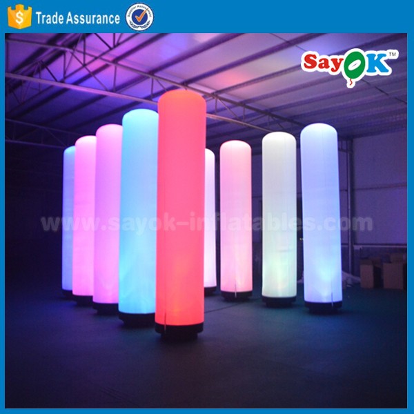 Advertising 2.5m Height Lighting Inflatable Pillar Column With Logo Printing