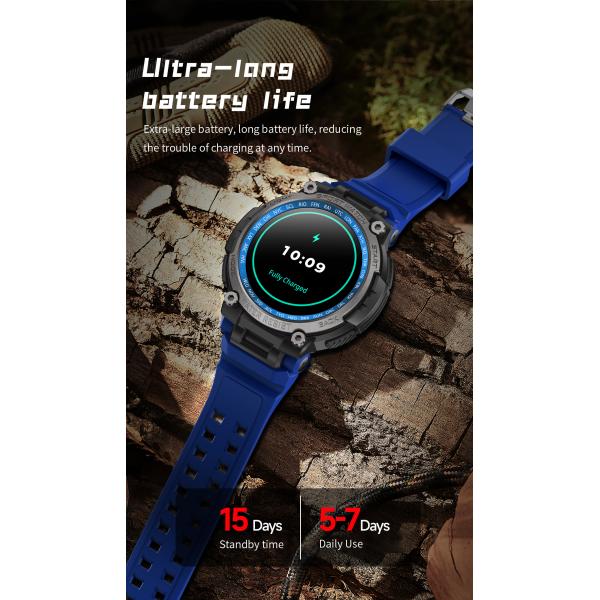 Yellow Bluetooth Calling Smart Watch Compass Sleep Tracking Heart Rate Monitoring