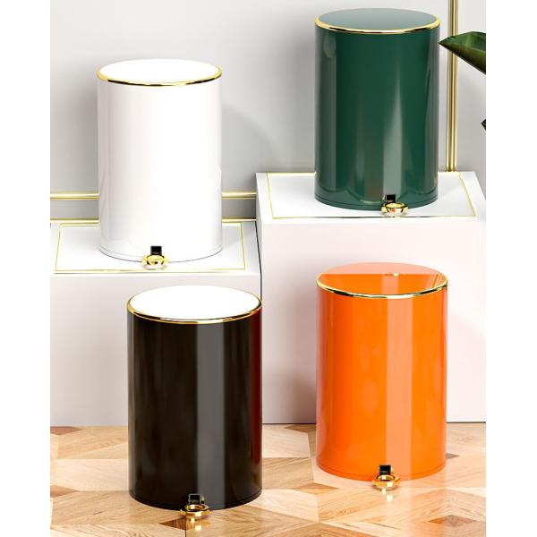 Durable Foot Pedal Garbage Bins Round Kitchen Trash Dustbins