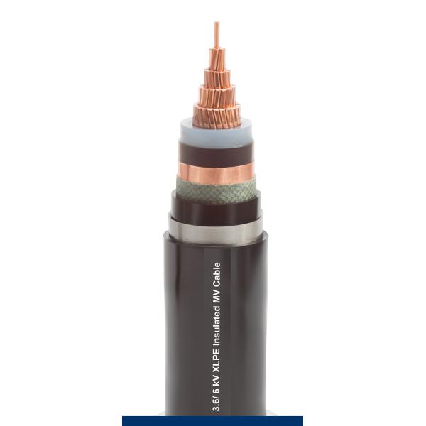 Stranded Copper Conductor Medium Voltage Underground Cable 3.6/6 KV