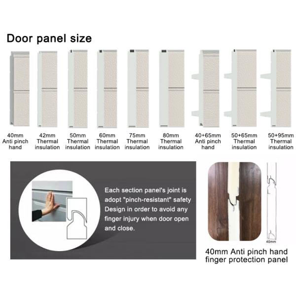 Customizable Automatic Factory Overhead Sectional Industrial Door With Pedestrian Gate and Window
