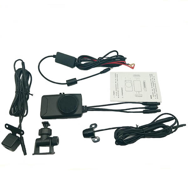 720P Motorcycle Dashcam Recorder dual lens dvr camera with remote controller