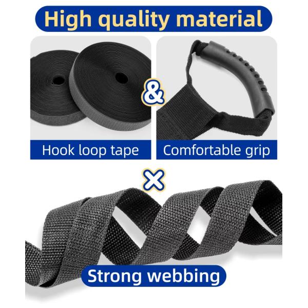 Heavy Duty Nylon Webbing Hook Portable Nylon Webbing Loop With Carry Handle