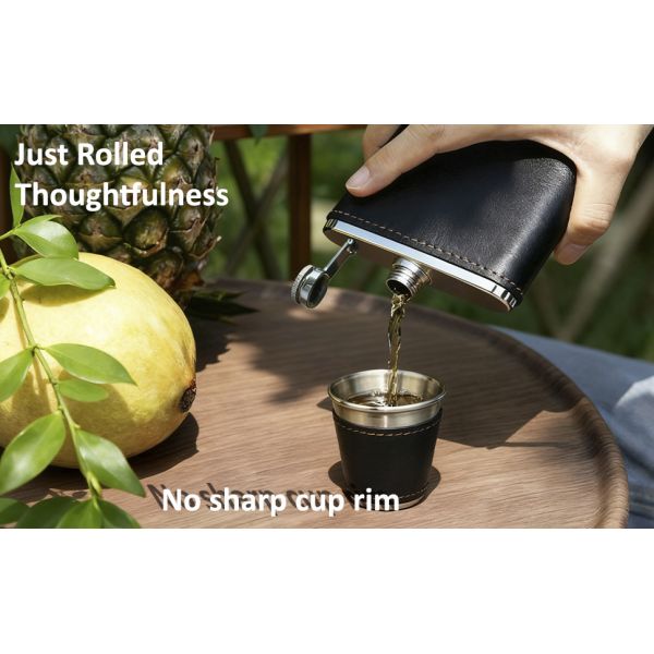 Leak Proof Engraved Flask Whisky Flask Stainless Steel Pocket Hip Flask For Liquor Stainless Steel Wine Jug Set 7 oz Portable Outdoor Small Wine