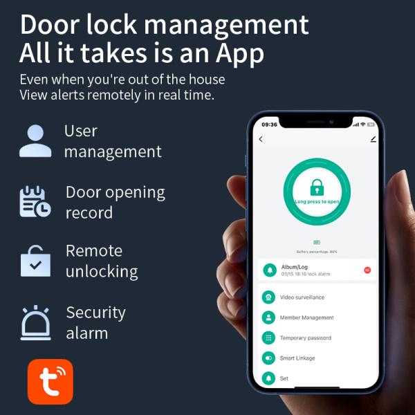 Multi-Languages 3D Face Automatic Smart Entry Door Locks Black Cerradura Inteligente
