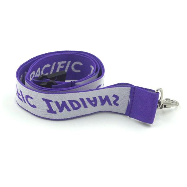 Customized Exhibition Purple Neck Lanyards For Id Cards 0.6mm To 2.5mm Thickness