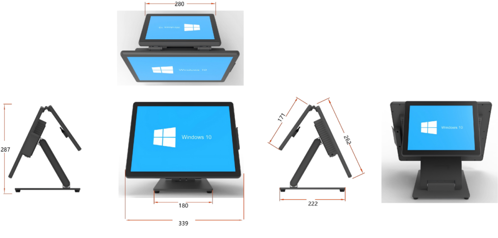 Compact Windows POS Terminal With Intel N95 Processor Streamlined Design For Retail Hospitality