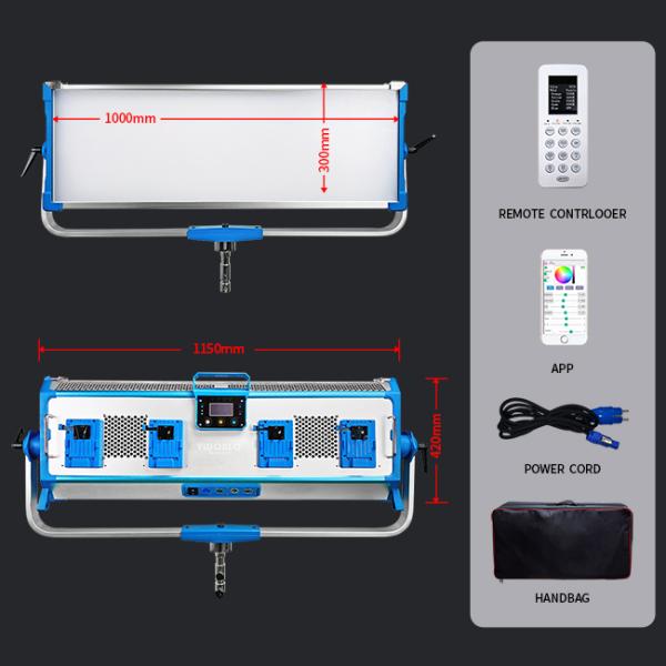 3200K Photo Video Studio Light Kit 50000lm LED Panel Light Remote Control Ultra Thin
