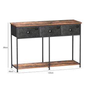 Console Table with Fabric Drawers, Particleboard Console Table, Functional Sofa