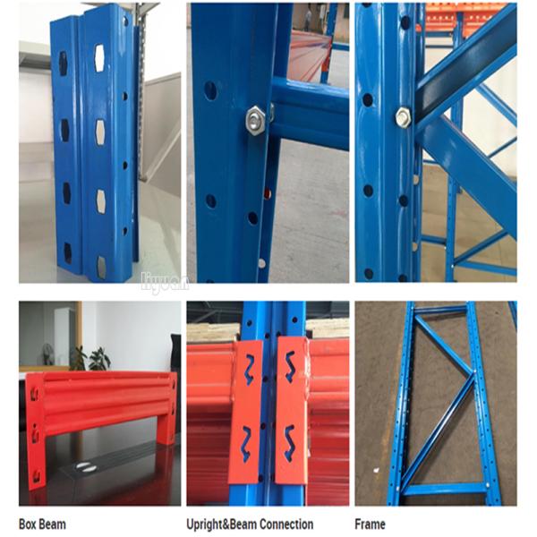 Selective Heavy Duty Pallet Storage Racks Cold Rolled Workshop Supermarket