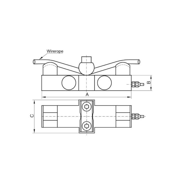 RJ-1 Batching Scale Load Cell Transducer Wire Rope Tension Weight Sensor